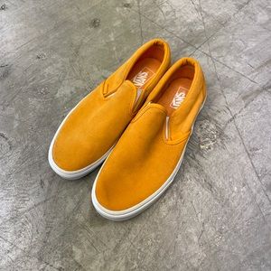 Orange Suede Slip-On Vans - Size 9.5M